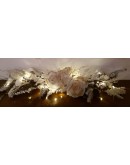 Tralcio centro natale rose bianco con led Tralcio centro natale rose bianco con led